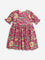 Utsa Kids Dark Pink Floral Printed Peplum Ethnic Top (8-14 years)