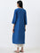 Utsa Blue Embellished A-Line Kurta