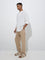 ETA Taupe Relaxed-Fit Mid-Rise Cotton Chinos