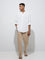 ETA White Solid Relaxed-Fit Cotton-Blend Shirt