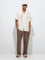 ETA Brown Relaxed-Fit Mid-Rise Cotton-Blend Chinos