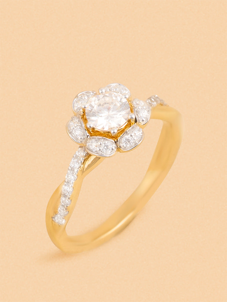 Gold Classic Floral Ring