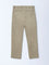 Ascot Light Taupe Mid-Rise Relaxed Fit Cotton-Blend Trousers