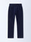Ascot Dark Blue Relaxed-Fit Mid-Rise Trousers