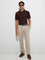 Ascot Dark Brown Textured Relaxed-Fit Cotton-Blend T-Shirt
