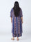Diza Indigo Striped A-Line Kurta