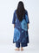 Diza Navy Floral Design A-Line Kurta