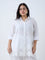 Diza White Floral Embroidered Ethnic Tunic