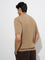 Ascot Taupe Knit-Textured Relaxed-Fit Cotton T-Shirt