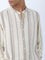 ETA Off-White Stripe Pattern Relaxed-Fit Cotton Shirt