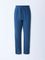 ETA Indigo Textured Relaxed-Fit Mid-Rise Cotton Trousers