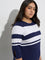 Gia Navy Colour-Blocked T-Shirt
