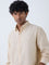 Ascot Yellow Striped Relaxed-Fit Linen Shirt