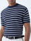 Ascot Navy Stripe Patterned Relaxed-Fit Cotton T-Shirt