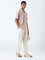 ETA Dusty Pink Textured Relaxed-Fit Cotton-Blend T-Shirt