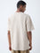 ETA Beige Self-Textured Relaxed-Fit Cotton-Blend T-Shirt
