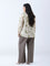 Gia Beige Floral Detailed Shirt