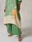 Floral Printed Green A-Line Kurta