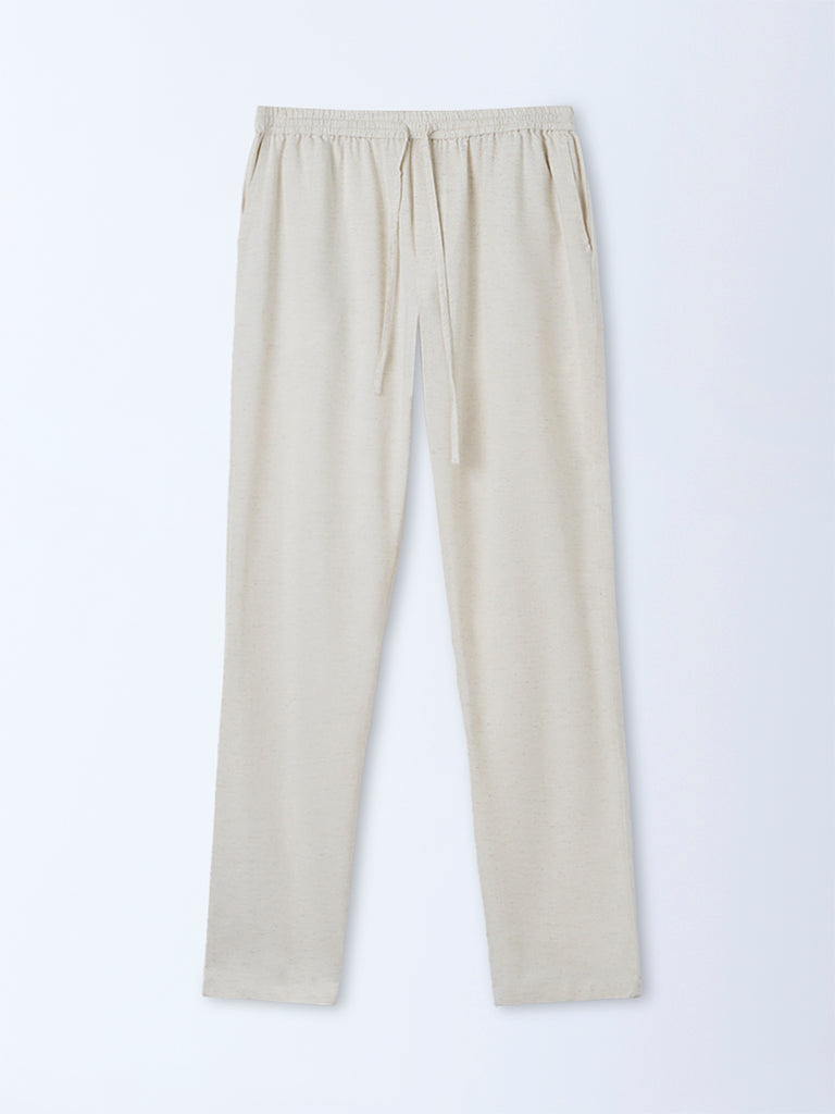 ETA Off-White Mid-Rise Relaxed-Fit Pants
