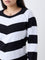 Gia Black Striped Knitted Top