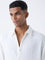 ETA White Crinkle-Textured Relaxed-Fit Cotton Shirt