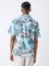 ETA Light Teal Scenic-Inspired Relaxed-Fit Cotton Shirt