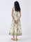 Bombay Paisley Off-White Cotton A-Line Dress