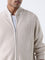 Ascot Beige Knit-Textured Relaxed Fit Jacket