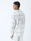 ETA White Checks Detailed Relaxed-Fit Cotton Shirt