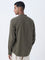 ETA Olive Textured Relaxed-Fit Cotton Shirt