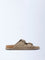 SOLEPLAY Taupe Slip-On Suede Sandals