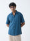 Ascot Teal Abstract Design Relaxed-Fit Shirt
