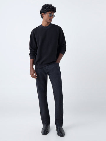 Ascot Charcoal Relaxed-Fit Mid-Rise Jeans