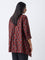 Diza Rust Floral Pattern Asymmetric Tunic