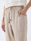 Bombay Paisley Beige Cotton-Blend Pants