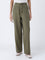 Bombay Paisley Olive Cotton-Blend Pants