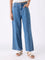 Bombay Paisley Blue Relaxed-Fit High-Rise Jeans