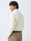 Ascot Cream Knit-Textured Relaxed-Fit Sweater