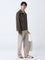 ETA Olive Textured Relaxed-Fit Cotton Jacket
