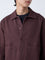 ETA Wine Textured Relaxed-Fit Cotton Jacket