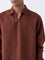 ETA Rust Solid Relaxed Fit Cotton-Blend Shirt