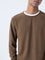 ETA Dark Brown Relaxed-Fit Cotton Sweater