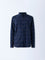 Ascot Navy Check Relaxed-Fit Cotton Shirt