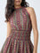 Bombay Paisley Multicolour Halter-Neck Cotton A-Line Dress