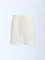 ETA White Embroidered Relaxed-Fit Mid-Rise Cotton-Blend Shorts