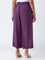 Diza Plum Solid Pants