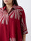 Diza Red Floral Printed Asymmetric Tunic