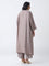 Diza Taupe Embellished A-Line Kurta