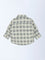 HOP Baby Cream Check Printed Cotton Shirt