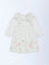 HOP Baby White Embroidered Cotton Pinafore and Top Set